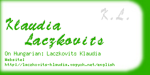 klaudia laczkovits business card